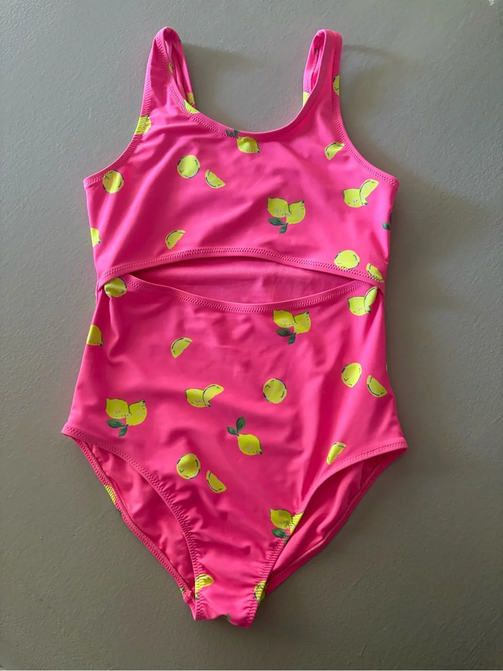 Gap kids pink lemon cutout swimsuit one piece. XXL